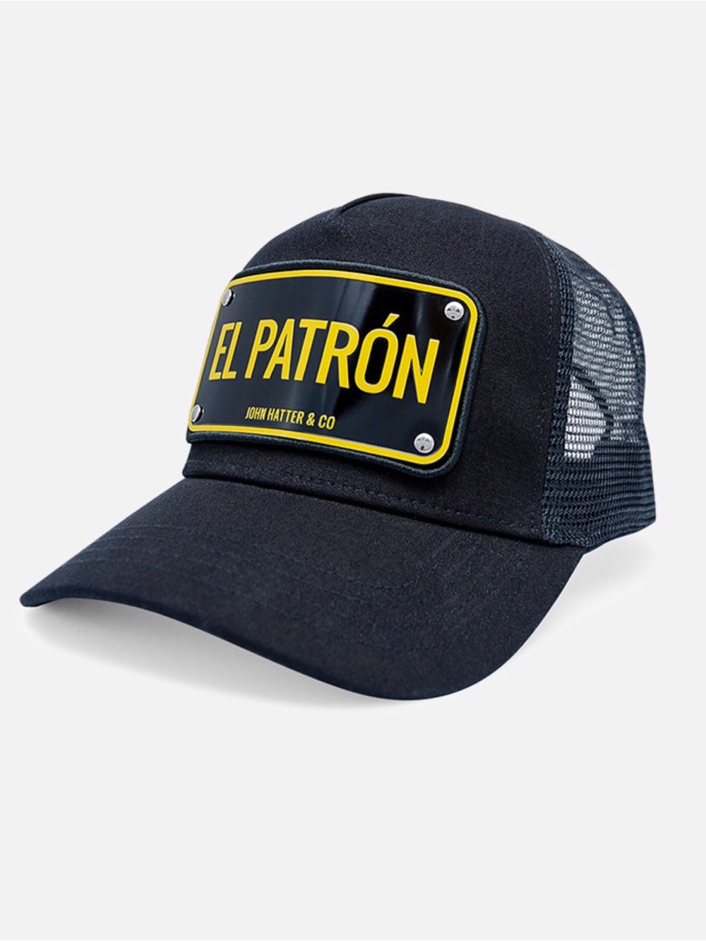 John Hatter & Co “El Patrón” Trucker Hat – Black Snapback Cap